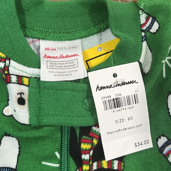 HANNA ANDERSSON 3-6 Month Winter Bear Onesie - Picture 2 of 3